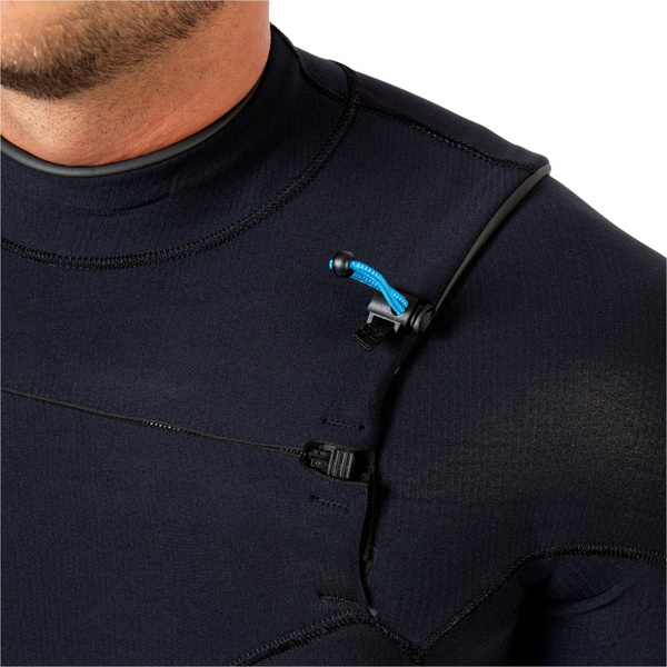 2026 Gul Yulex Flexor 5/4mm Chest Zip Våddragt Til Mænd FX1221-BKBK - Black